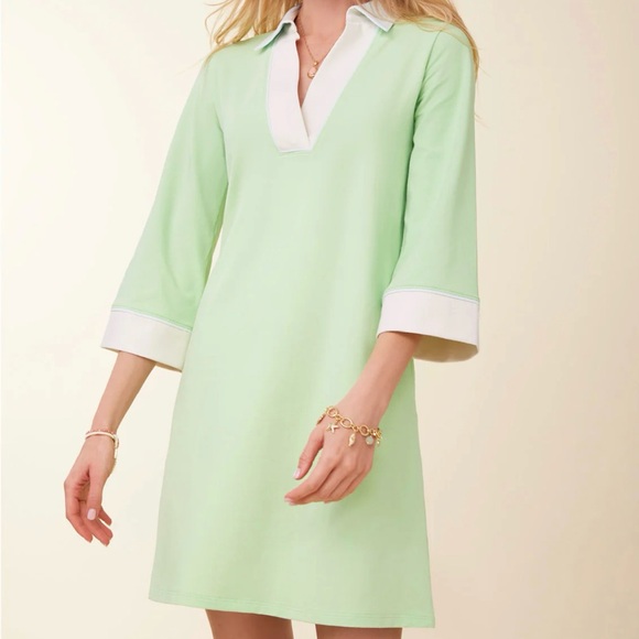 Spartina 449 Taylor Jersey Dress Pistachio Green NWT - Picture 2 of 10